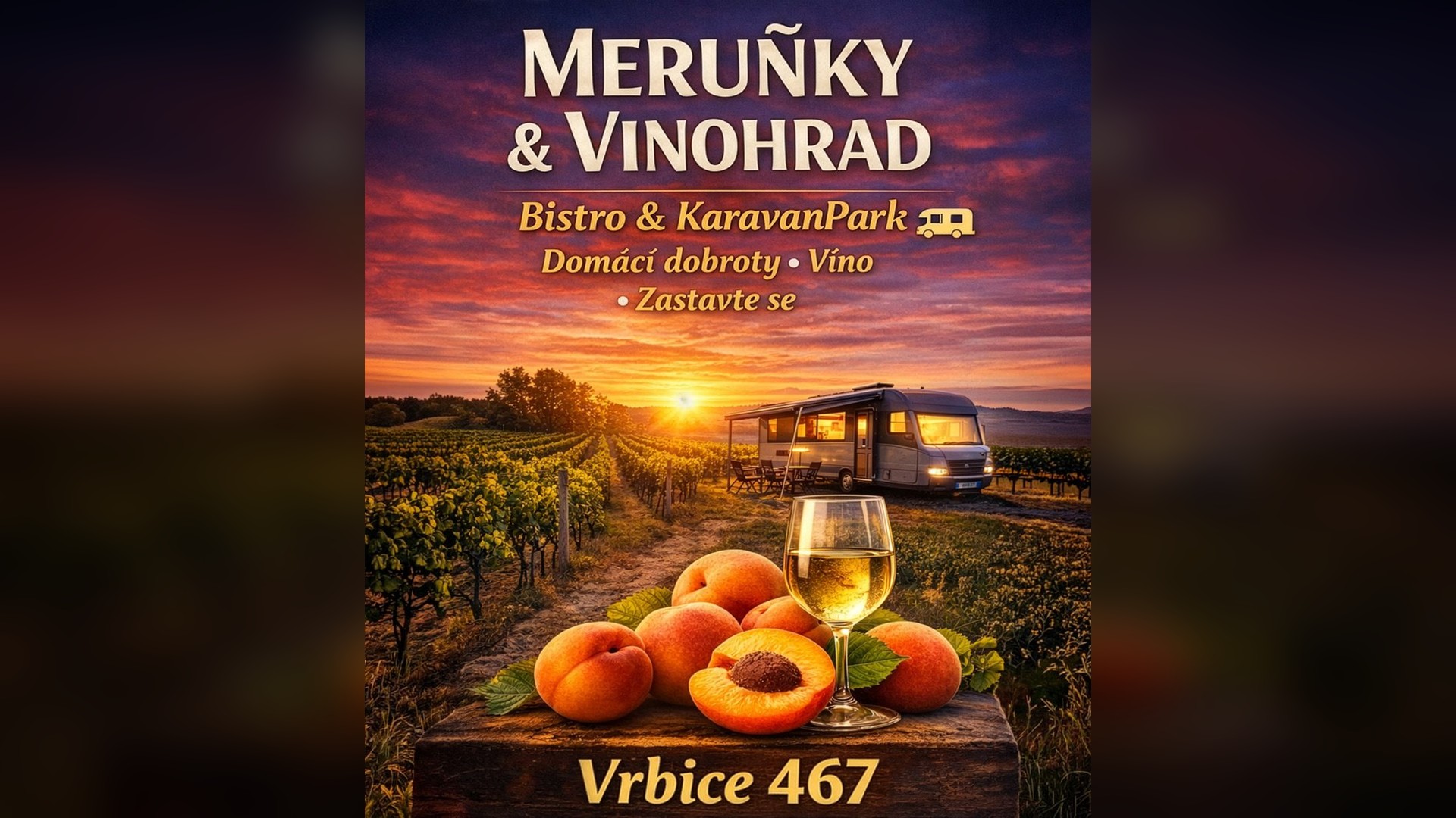 Vinice a stání pro karavany ve Vrbici